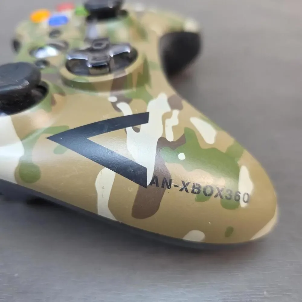 XBOX 360 Green Camo Halo Edition Wireless Controller UNTESTED PARTS ONLY
